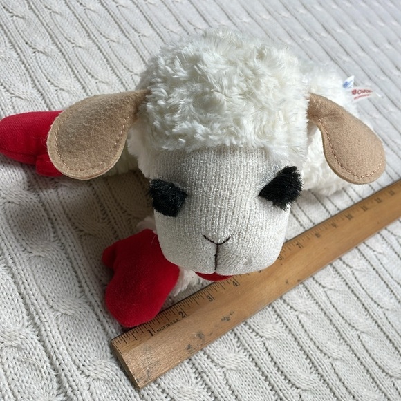 Lamb Chop Dog Medium Stuffed Toy Plush Aurora World cream red tan black 2012 - Picture 7 of 11